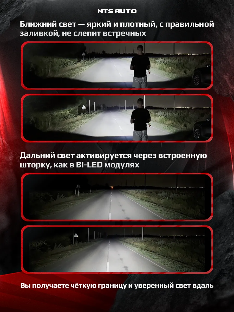 Фара диодная с СТГ A42