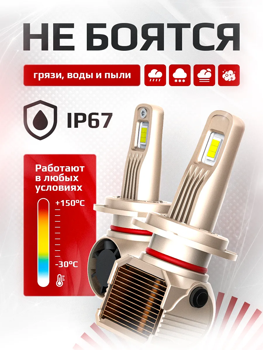 Светодиодные лампы A95 4300K H7 CANBUS